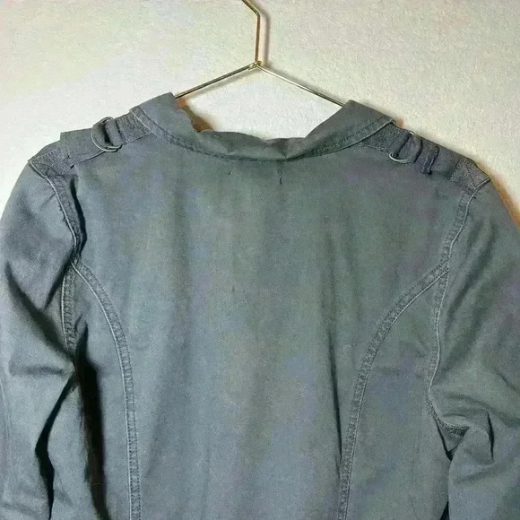 Maurice jacket size large army green with buttons p2p:21in length:28in - Picture 6 of 7